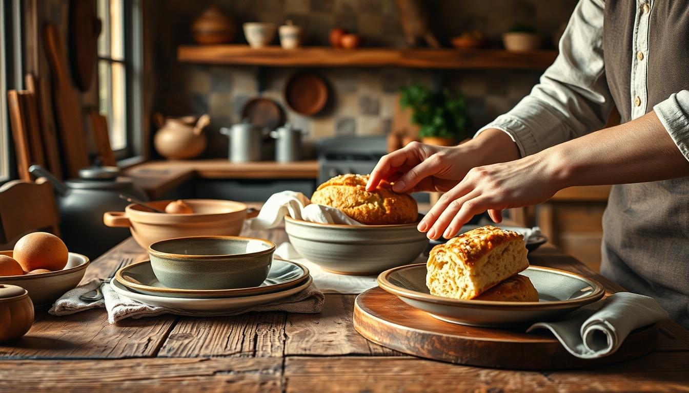 Balanced healthy meal prepared in a home kitchen